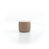 Sofatisch/Hocker Tambor mit Stauraum u. Holzdeckel, H 34,3 cm, Ø 39 cm, Bezug Wollstoff Stavang Sand (66), Esche