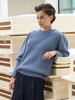 Strick-Pullover, 38 blau melange