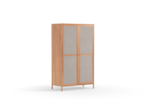 Kleiderschrank Tenso 2-türig, Wollstoff Tano Natur, Kernbuche
