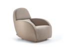 Lounge Chair Sediamo mit Bezug Wollstoff Stavang Haselnuss