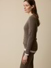 Langarmshirt aus Bio Wolle, walnuss melange