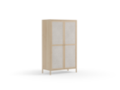  Kleiderschrank Tenso 2-türig, Wollstoff Elverum Mocca, Esche