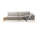 2er-Sofa Alani, Sitzhöhe in cm 44, mit Bezug Wollstoff Tano Natur, Eiche