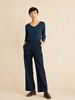 Hose weit, 100 % Bio-Baumwolle, navy