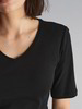 T-Shirt Rippe, schwarz