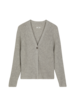  Strickjacke, grau melange