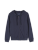 Sweatjacke aus Bio-Baumwolle, navy
