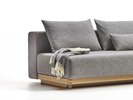 Schlafsofa Nebo Eiche, Wollstoff Elverum, mocca