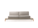 2er-Sofa Alani, Sitzhöhe in cm 44, mit Bezug Wollstoff Tano Natur, Buche