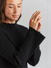 Pullover-Rippe, schwarz