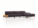 Lounge-Sofa Alani, B 340 x T 179 cm, Liegeteil rechts, Sitzhöhe in cm 44, mit Bezug Wollstoff Stavang Stein (61), Buche