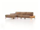 Lounge-Sofa Alani, B 300 x T 179 cm, Liegeteil links, Sitzhöhe in cm 44, mit Bezug Wollstoff Elverum Haselnuss (74), Buche