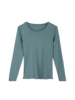 Langarmshirt aus Bio-Baumwolle, seeblau