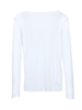 Baumwoll-Jersey Shirt weiß Rückansicht