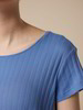 Kurzarmshirt aus Bio Baumwolle, meerblau