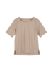 Shirt aus Bio-Baumwolle, camelie/taupe ringel