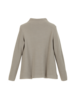 Strick-Pullover Rundrippe, Taupe