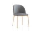 Stuhl Belmont ohne Armlehne 54X60/45X83/48 cm, mit Bezug, Wollstoff Stavang Kiesel (62), Esche