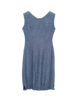 Grüne Erde Kleid Chambray in blue denim Rückseite