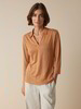 Blusenshirt aus Bio Leinen, bronze