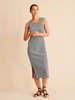 Kleid, ringel-rippe natur/navy