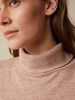 Rollkragenshirt aus Bio Baumwolle/Wolle, bronze melange