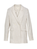 Blazer-Leinenstretch-gestreift, nadelstreifen sand