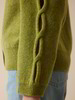 Strickjacke aus Bio-Baumwolle und Wolle, erbsengrün