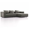 Lounge-Sofa  Sereno inkl. 3 Kissen (70x55 cm), B 297 x T 180 cm, Liegeteil rechts, Bodennah
