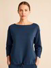 Sweatshirt 3/4 Arm, blaubeere