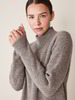 Pullover-Turtleneck, 100 % Yakwolle, hasel melange