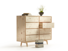 Highboard Tesoro mit 8 Laden, Zirbe