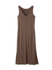 Trägerkleid aus Baumwolljersey, rauchquarz