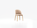 Stuhl Belmont ohne Armlehne 54x60/45x83/48 cm, mit Bezug Wollstoff Kaland Haselnuss/ Eiche