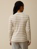 Langarmshirt aus Bio Baumwolle, camel/offwhite ringel rippe