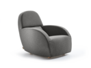 Lounge Chair Sediamo mit Bezug Wollstoff Stavang Mocca