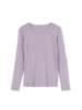 Langarmshirt aus Bio Wolle, orchidee