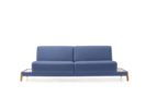 Sofa Alani, Eiche, mit Bezug Wollstoff Tartini Indigo