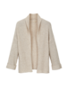 Strickjacke, weiss/sand melange