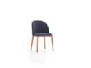 Stuhl Belmont ohne Armlehne 54X60/45X83/48 cm, mit Bezug, Wollstoff Elverum Ozean (75), Eiche