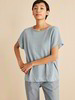 Pullover Kurzarm, taubenblau
