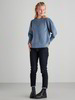 Strick-Pullover, blau melange