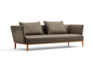 Lorea 3er-Sofa, Buche, mit Bezug Wollstoff Kaland Torf