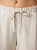 Pyjama Hose, 100 % Bio Baumwolle, sand-weiss ringel