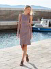 Kleid-Leinenstretch, 26 pflaume