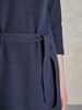 Kleid-strukturierter-Jacquard 3/4 Arm, blauschwarz