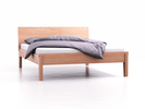 Bett Alpina mit Betthaupt, 160 x 200 cm, Buche