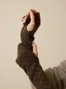 Strickstulpen aus Alpakawolle, mokka