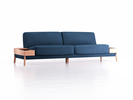 Sofa Alani, B252xT94xH82 cm, Sitzhöhe 44 cm, Buche, mit Bezug Wollstoff Elverum Ozean