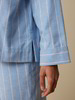 Pyjamahemd aus Bio-Baumwolle, blau gestreift